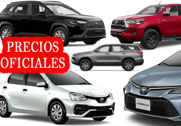 Precios Oficiales Toyota Argentina